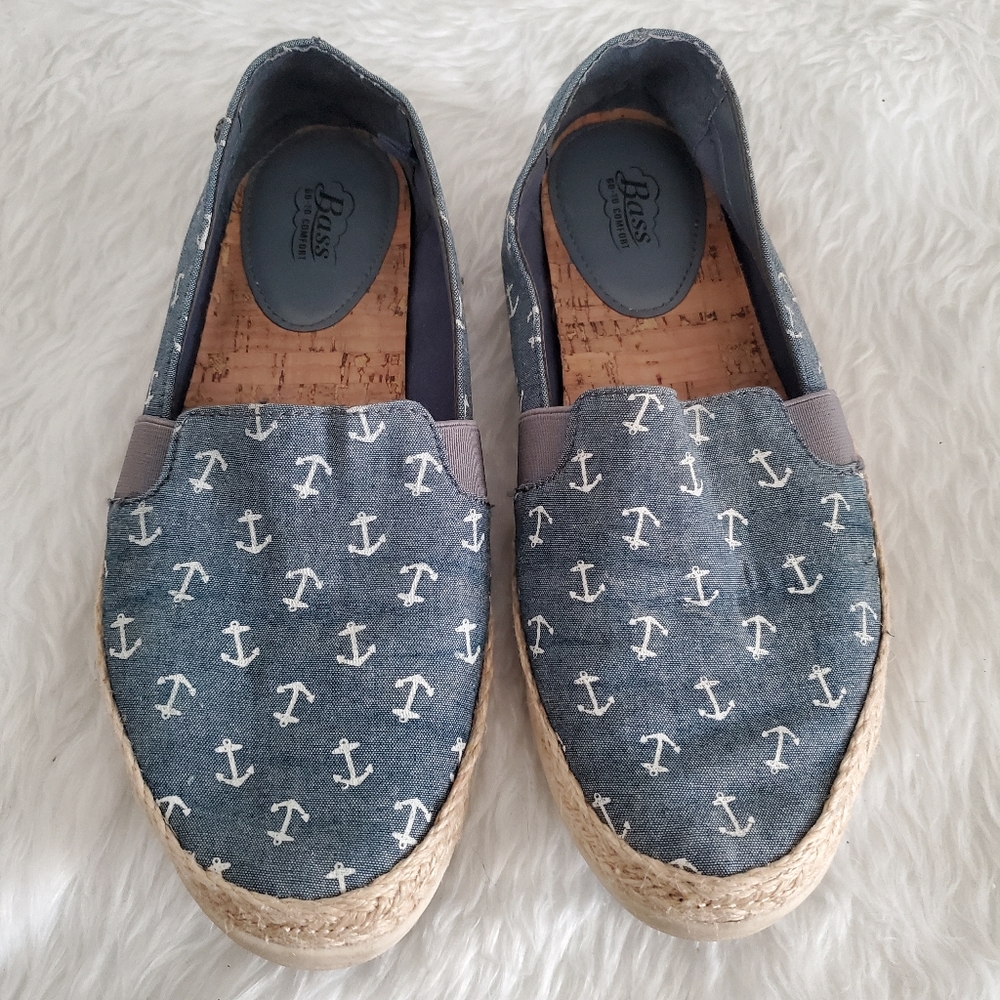 Bass Anchor Nautical Espadrille Canvas Shoe